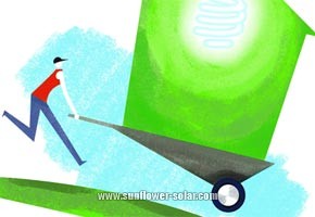 Calentador solar de agua con sistema de energ&iacute;a solar.