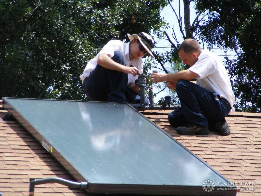 Flat plate solar collector Colector solar de placa plana
