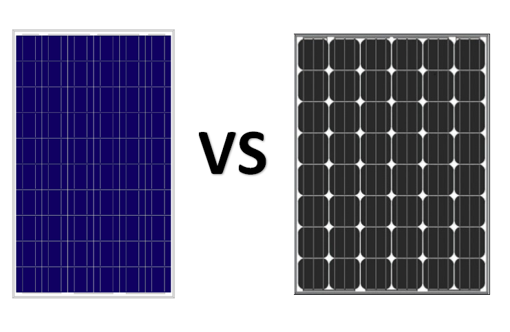Panel solar monocristalino (negro) VS panel solar policristalino (azul): ¿Cuál es mejor?