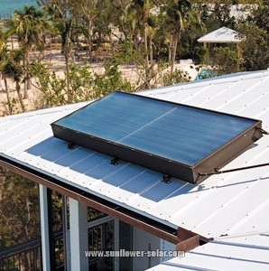 Calentador de agua solar de placa plana dom&eacute;stica