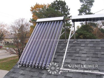 Colector solar en techo