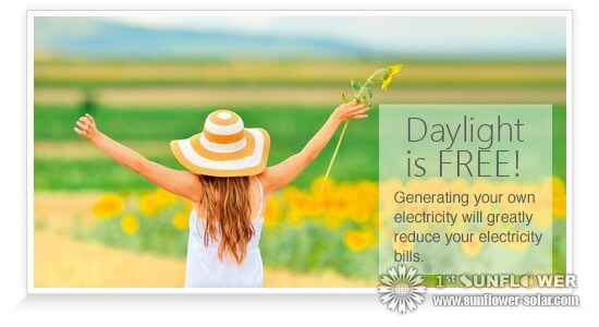 Colector solar de energ&iacute;a solar gratis.