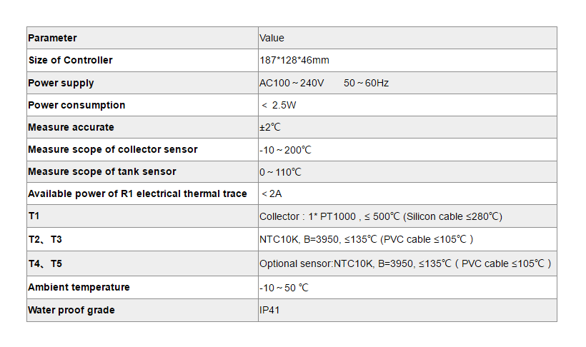 Controladores solares SR288 para calentador de agua solar presurizado dividido-p2.1